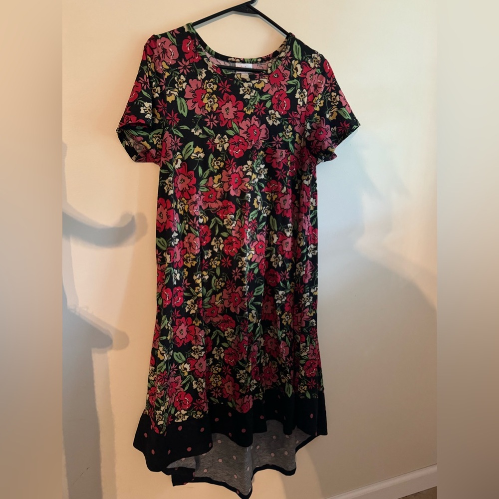 Lularoe Carly high low swing dress.